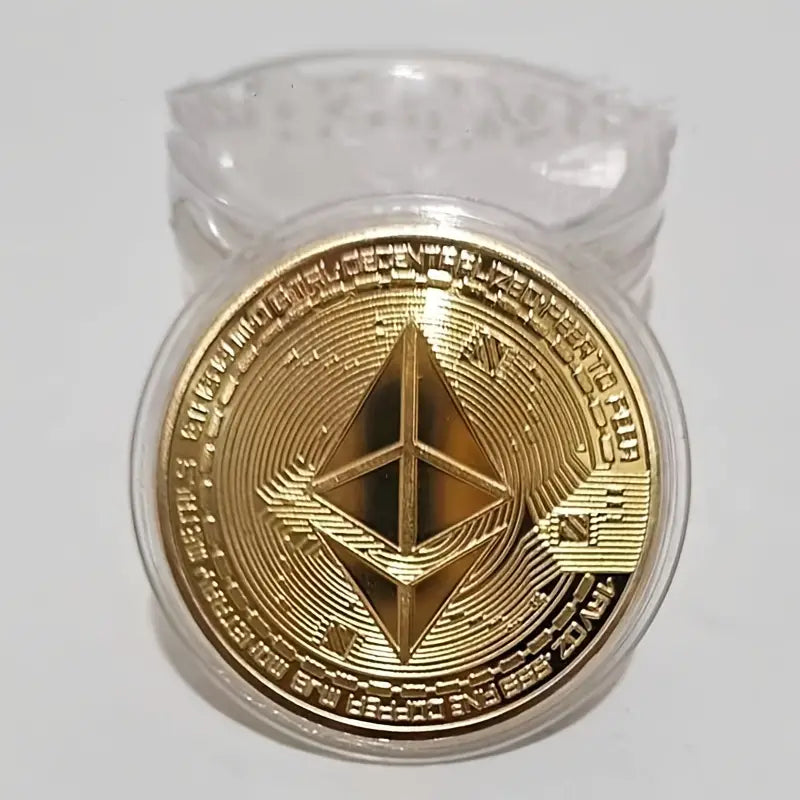 Edle Ethereum Münze in Gold – Ein Symbol für die Zukunft der Blockchain-Technologie