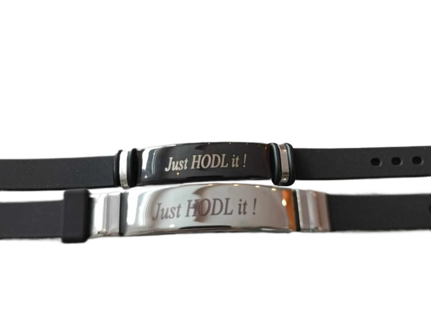 Stylisches Armband mit dem Slogan „Just HODL® It“ – Zeige deinen Krypto-Spirit!