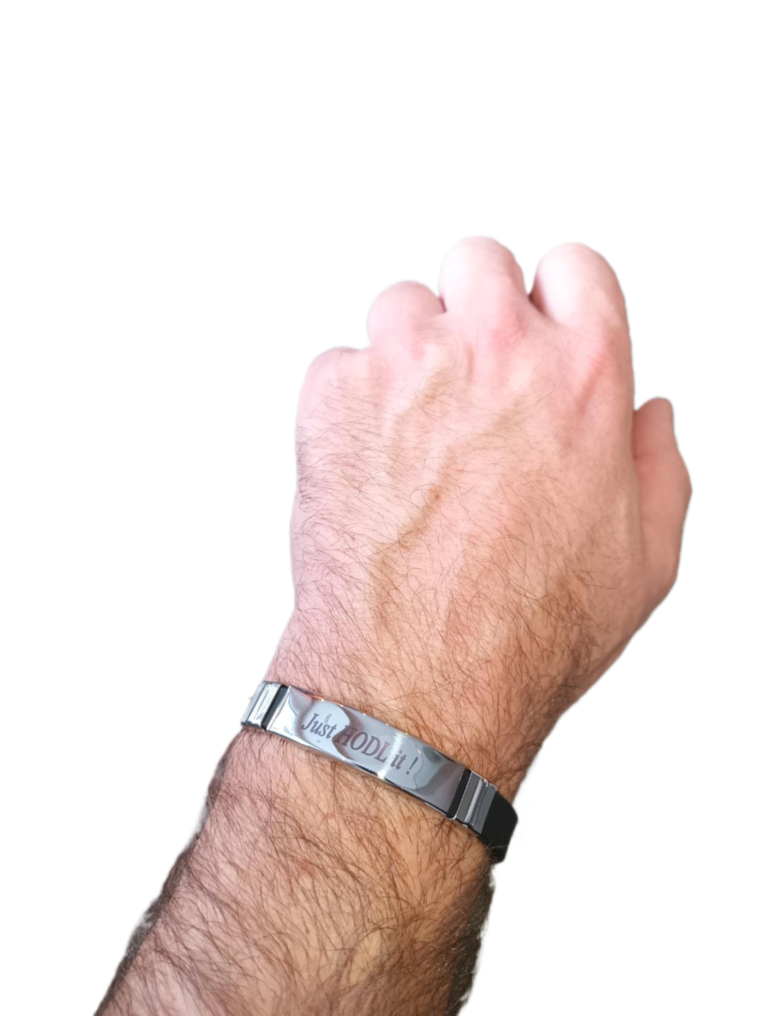 Stylisches Armband mit dem Slogan „Just HODL® It“ – Zeige deinen Krypto-Spirit!