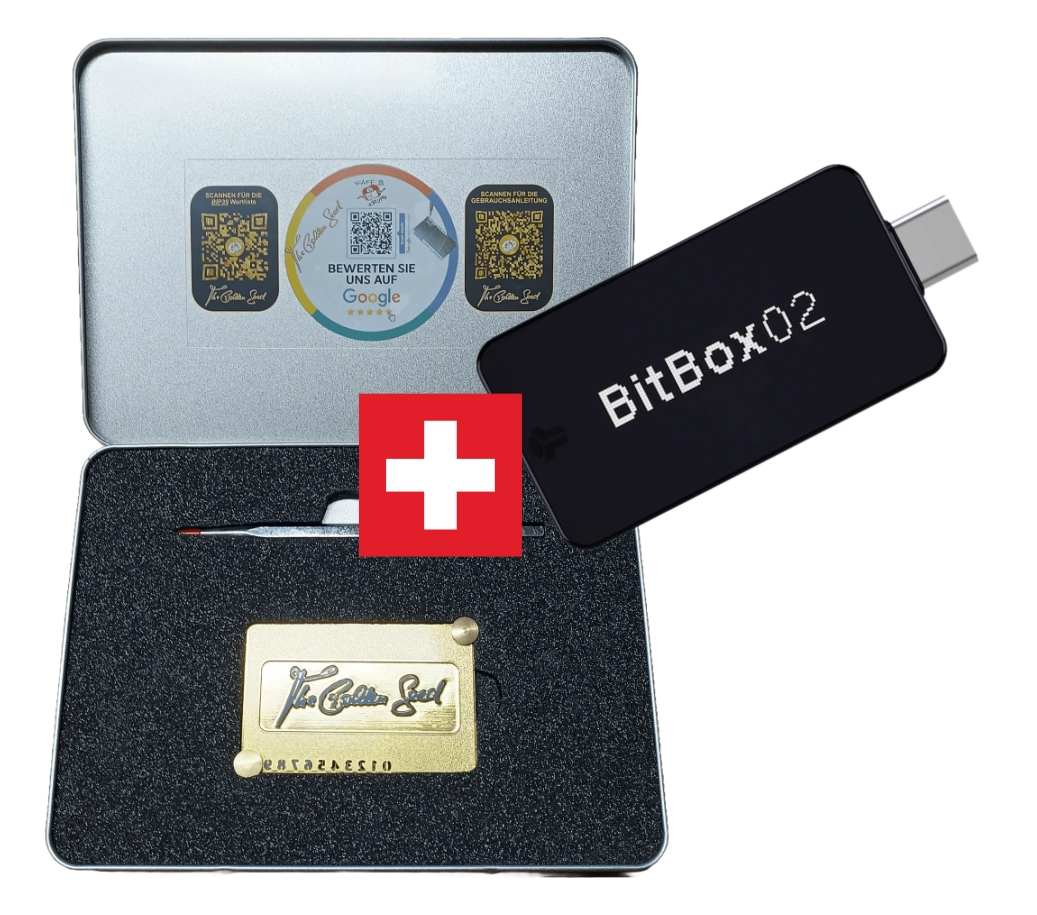 "Das Schweizer Qualitäts-Duo: Steelwallet & Hardwarewallet – The Golden Seed & BitBox02"