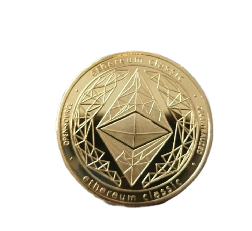 Edle Ethereum Münze in Gold – Ein Symbol für die Zukunft der Blockchain-Technologie