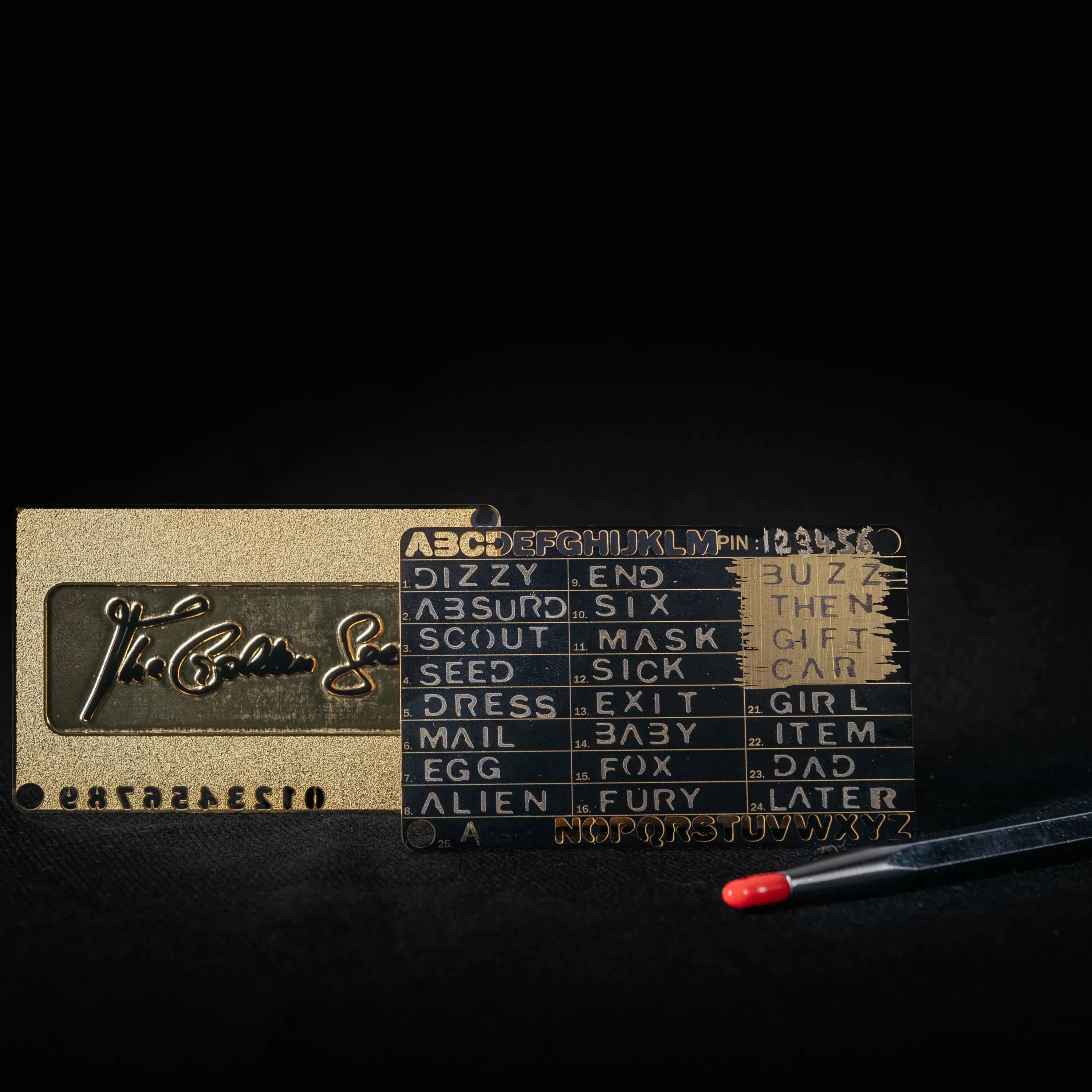 „Swiss Steelwallet The Golden Seed All-in-one-Set – Sicherer, robuster und langlebiger Schutz für deine Seed Phrase"