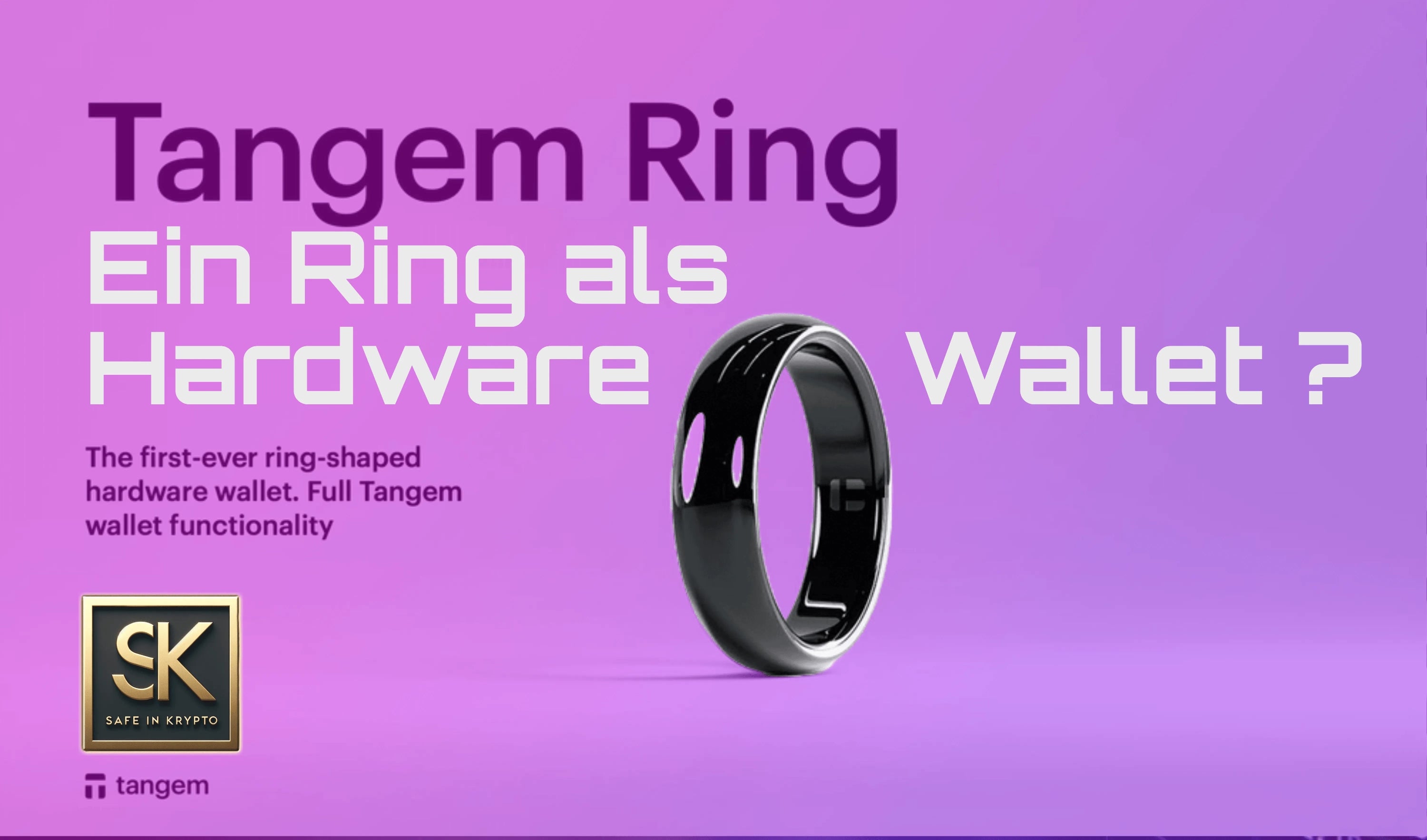 Tangem Ring als Hardware Wallet