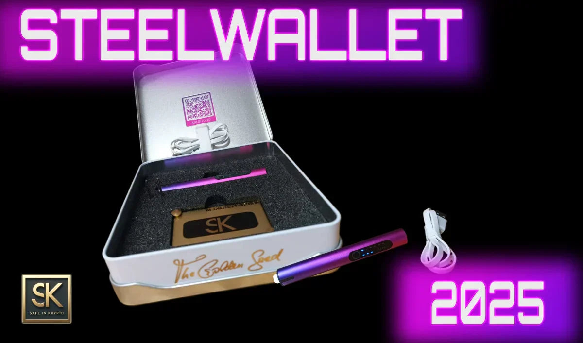 Schweizer Steelwallet zum Sichern der Seed Phrase