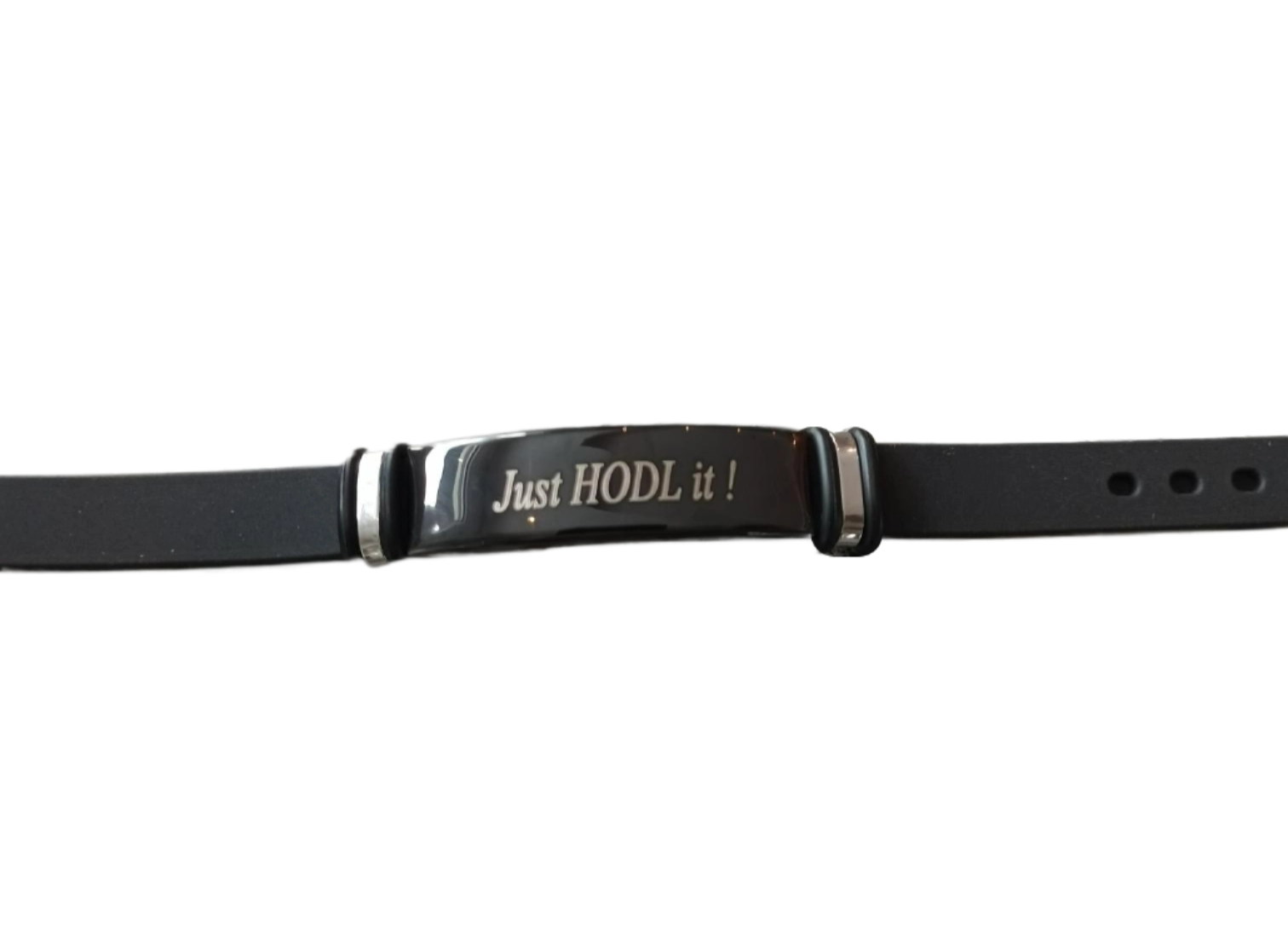 Stylisches Armband mit dem Slogan „Just HODL® It“ – Zeige deinen Krypto-Spirit!