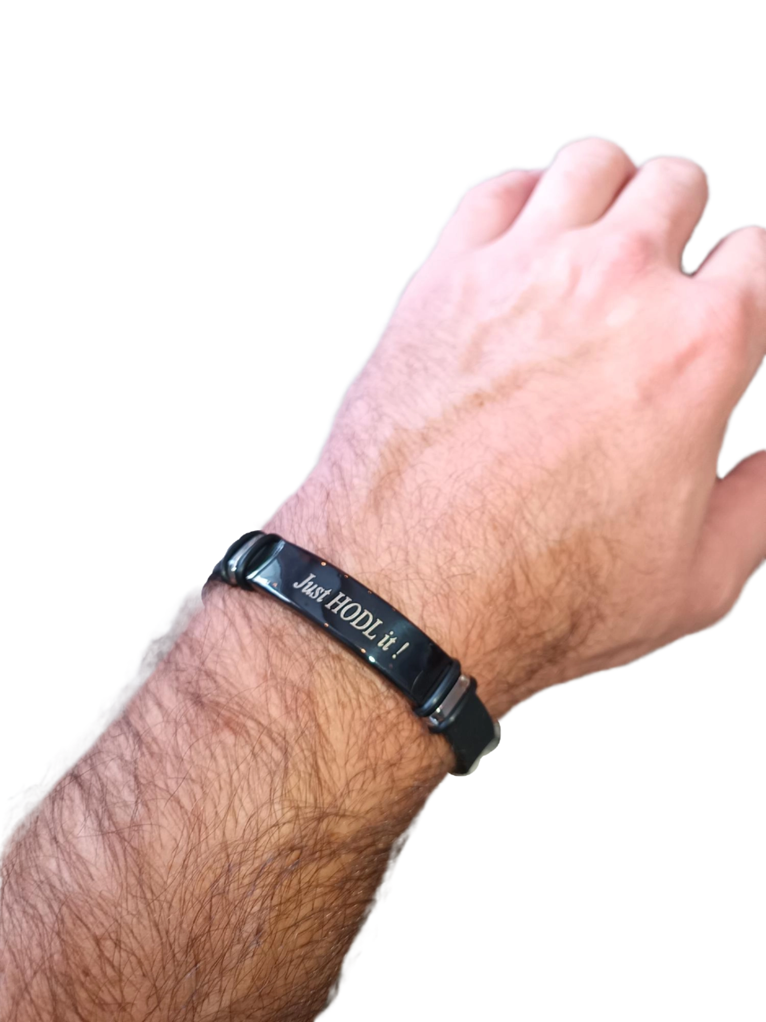 Stylisches Armband mit dem Slogan „Just HODL® It“ – Zeige deinen Krypto-Spirit!