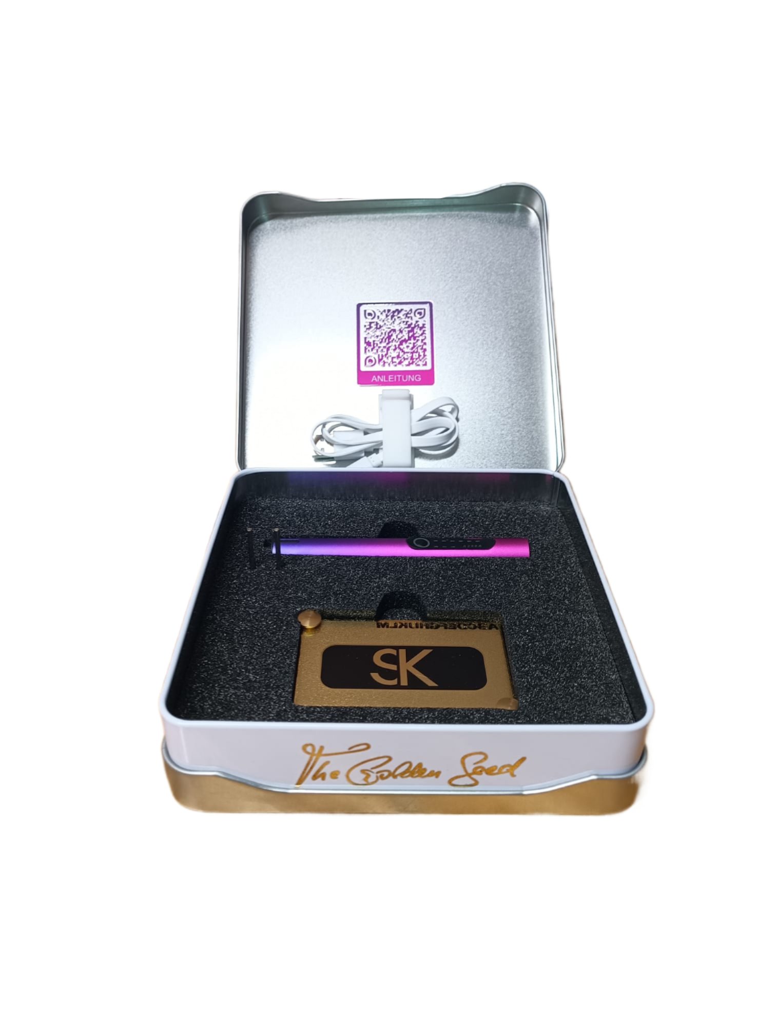 Swiss Steelwallet The Golden Seed 2.0 „Sicherheit trifft auf Einfachheit" Pro Edition Seed Phrase elektrisch gravieren.
