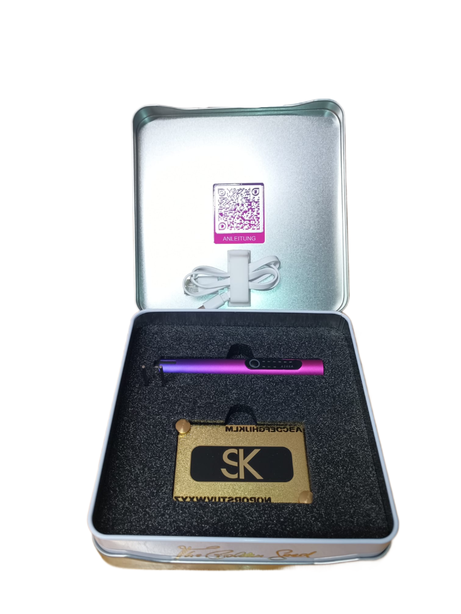 Swiss Steelwallet The Golden Seed 2.0 „Sicherheit trifft auf Einfachheit" Pro Edition Seed Phrase elektrisch gravieren.